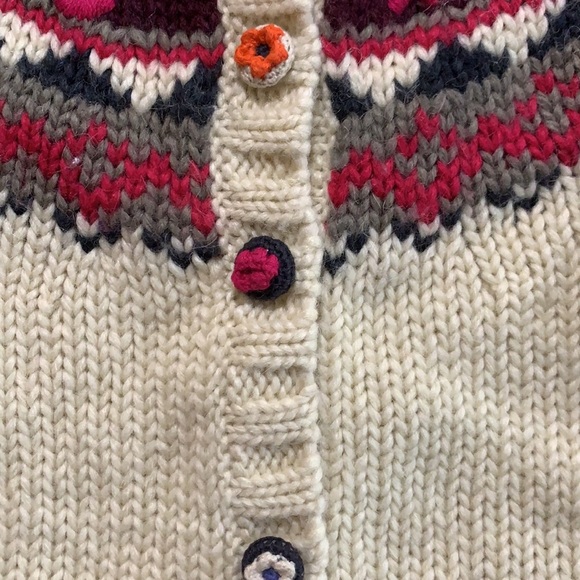 Catimini ivory button front cardigan sweater - Picture 3 of 9